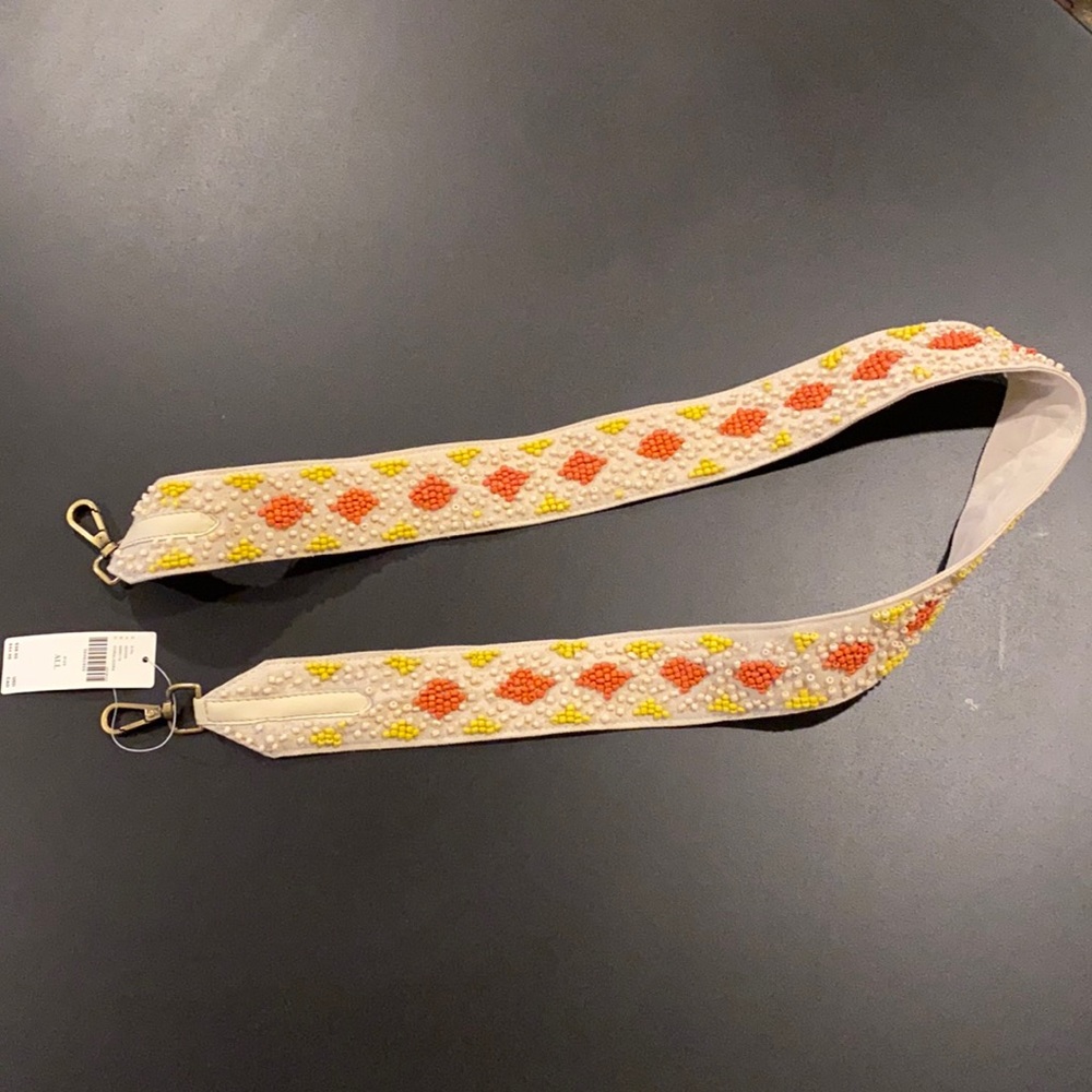 Anthropologie beaded bag strap NWT